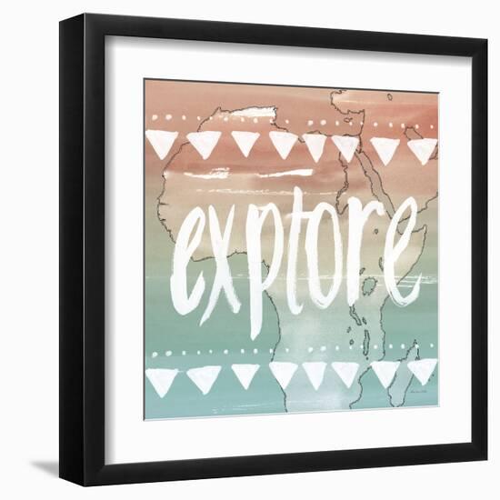 World Traveler III Neutral-Sara Zieve Miller-Framed Art Print