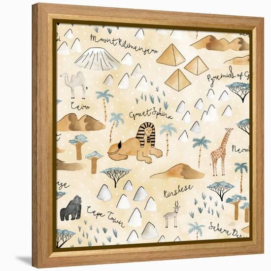 World Traveler Pattern VIII-Laura Marshall-Framed Stretched Canvas