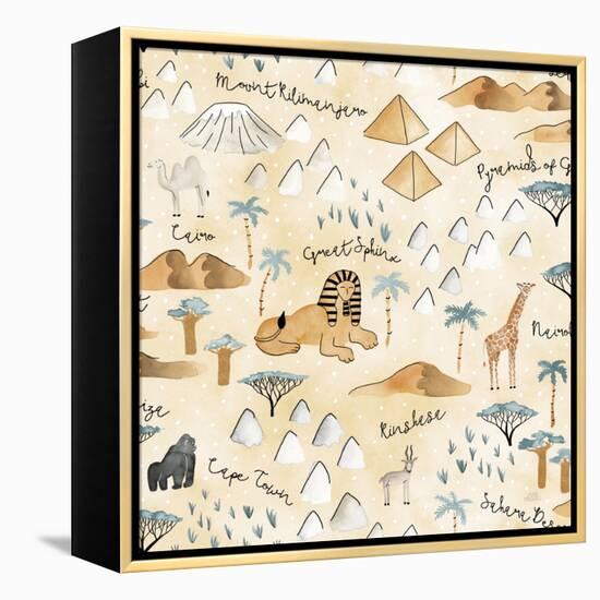 World Traveler Pattern VIII-Laura Marshall-Framed Stretched Canvas