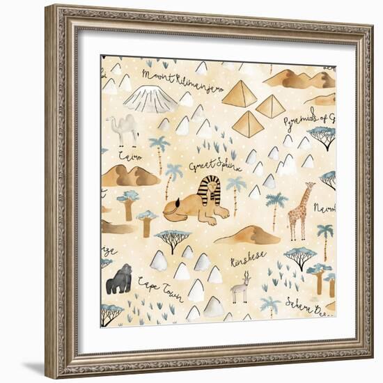 World Traveler Pattern VIII-Laura Marshall-Framed Art Print