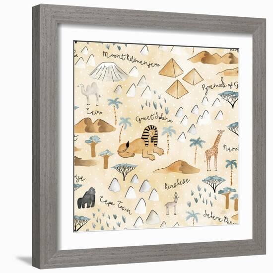 World Traveler Pattern VIII-Laura Marshall-Framed Art Print