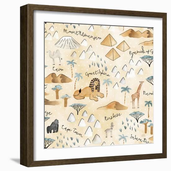 World Traveler Pattern VIII-Laura Marshall-Framed Art Print