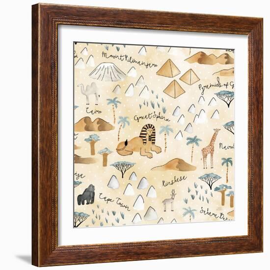 World Traveler Pattern VIII-Laura Marshall-Framed Art Print