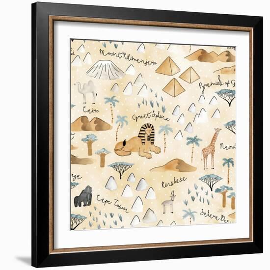 World Traveler Pattern VIII-Laura Marshall-Framed Art Print