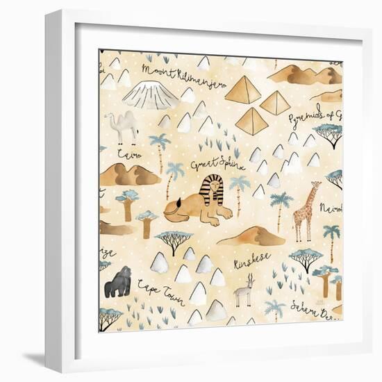 World Traveler Pattern VIII-Laura Marshall-Framed Art Print