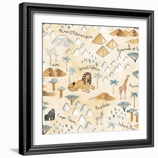 World Traveler Pattern VIII-Laura Marshall-Framed Art Print