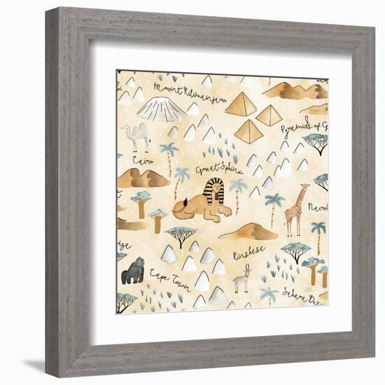 World Traveler Pattern VIII-Laura Marshall-Framed Art Print