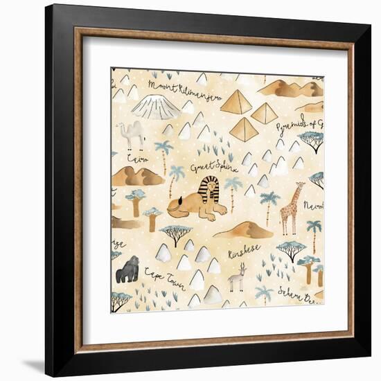 World Traveler Pattern VIII-Laura Marshall-Framed Art Print