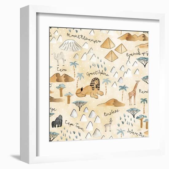 World Traveler Pattern VIII-Laura Marshall-Framed Art Print