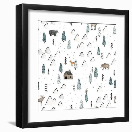 World Traveler Pattern XVI-Laura Marshall-Framed Art Print