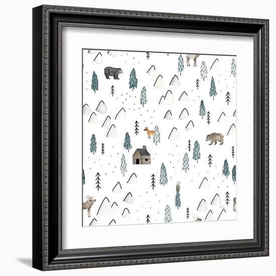 World Traveler Pattern XVI-Laura Marshall-Framed Art Print