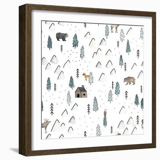 World Traveler Pattern XVI-Laura Marshall-Framed Art Print