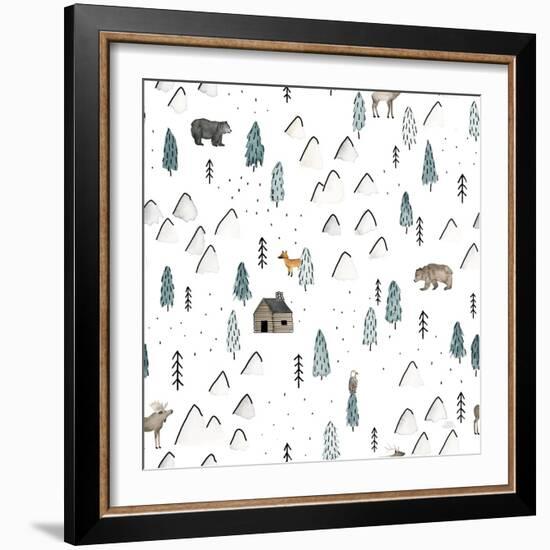 World Traveler Pattern XVI-Laura Marshall-Framed Art Print