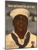 World War 2 Poster with a Portrait of Doris 'Dorie' Miller-null-Mounted Art Print