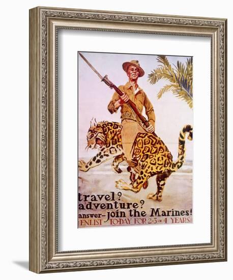 World War I American Recruiting Poster, 1918-James Montgomery Flagg-Framed Art Print