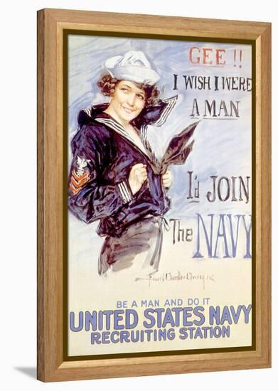 World War I American Recuiting Poster, 1917-Howard Chandler Christy-Framed Stretched Canvas