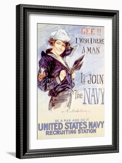 World War I American Recuiting Poster, 1917-Howard Chandler Christy-Framed Art Print