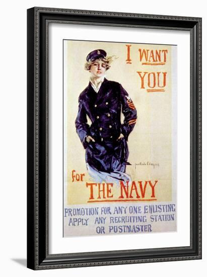 World War I American Recuiting Poster, 1917-Howard Chandler Christy-Framed Art Print