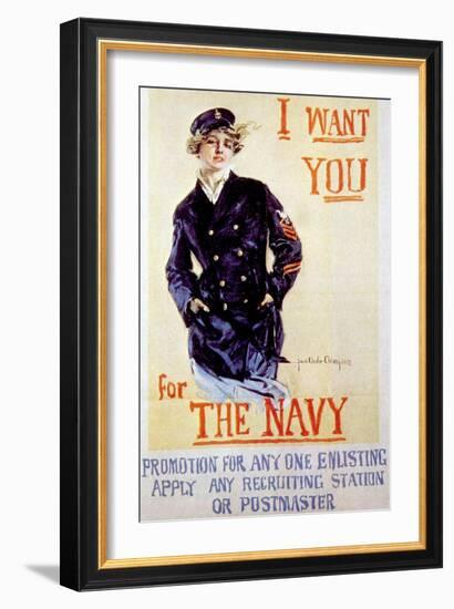 World War I American Recuiting Poster, 1917-Howard Chandler Christy-Framed Art Print