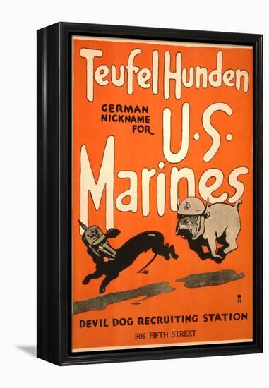 World War I Devil Dog Poster-null-Framed Stretched Canvas