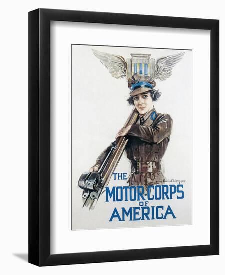 World War I: Motor Corps-Howard Chandler Christy-Framed Giclee Print