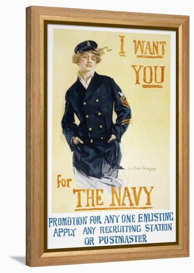 World War I: Navy Poster-Howard Chandler Christy-Framed Premier Image Canvas