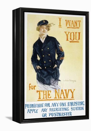 World War I: Navy Poster-Howard Chandler Christy-Framed Premier Image Canvas