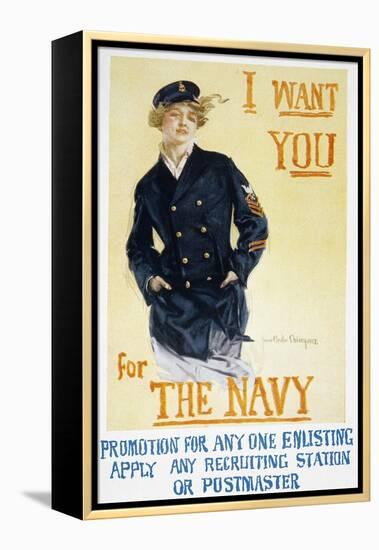 World War I: Navy Poster-Howard Chandler Christy-Framed Premier Image Canvas