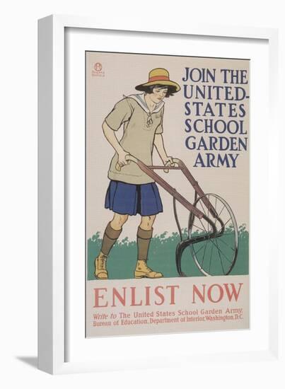 World War I Poster for Gardening-null-Framed Premium Giclee Print