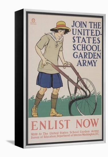 World War I Poster for Gardening-null-Framed Premier Image Canvas