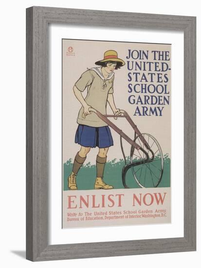 World War I Poster for Gardening-null-Framed Art Print