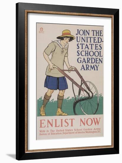 World War I Poster for Gardening-null-Framed Art Print