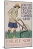 World War I Poster for Gardening-null-Mounted Art Print