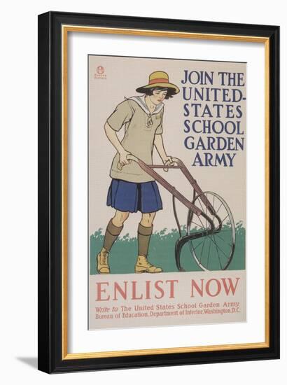 World War I Poster for Gardening--Framed Art Print