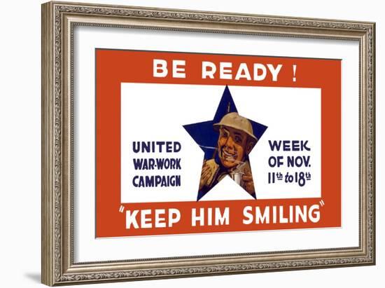 World War I Propaganda Poster for the United War Work Campaign-Stocktrek Images-Framed Art Print