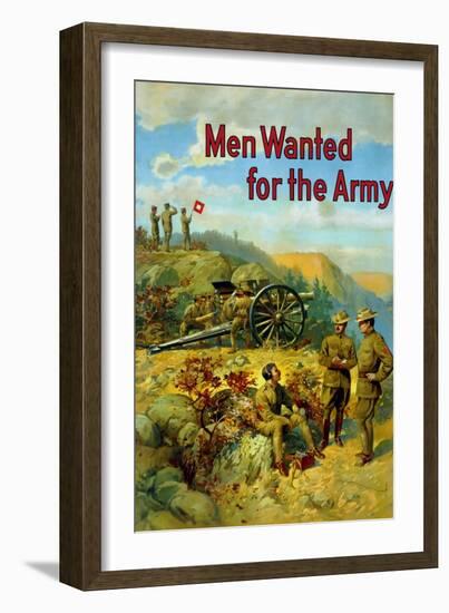 World War I Propaganda Poster of Soldiers Manning Various Posts-null-Framed Art Print