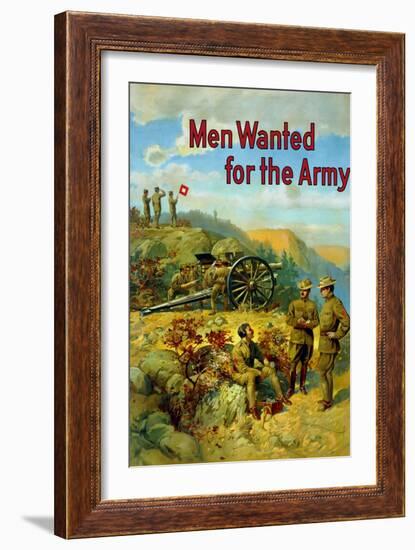 World War I Propaganda Poster of Soldiers Manning Various Posts-null-Framed Art Print