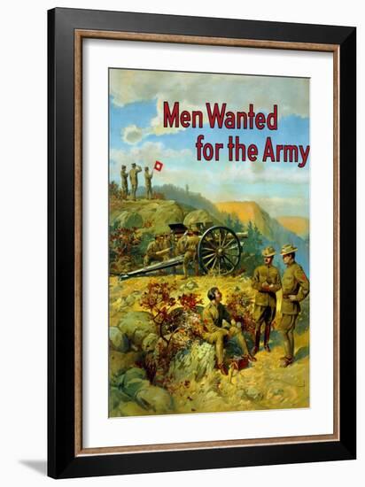 World War I Propaganda Poster of Soldiers Manning Various Posts-null-Framed Art Print