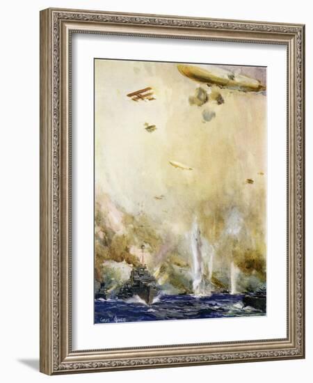World War I- Raid on Cuxhaven-Cyrus Cuneo-Framed Giclee Print