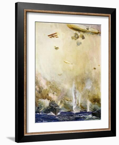 World War I- Raid on Cuxhaven-Cyrus Cuneo-Framed Giclee Print