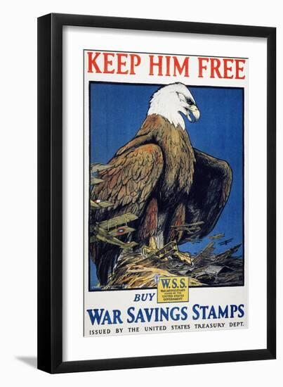 World War I: Saving Stamps-Charles Livingston Bull-Framed Giclee Print