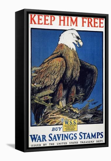 World War I: Saving Stamps-Charles Livingston Bull-Framed Premier Image Canvas