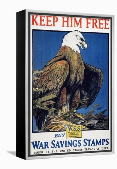 World War I: Saving Stamps-Charles Livingston Bull-Framed Premier Image Canvas