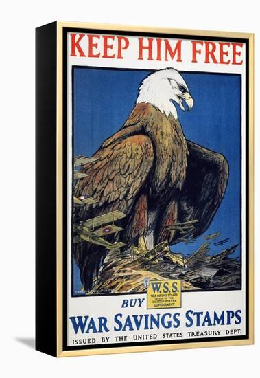 World War I: Saving Stamps-Charles Livingston Bull-Framed Premier Image Canvas