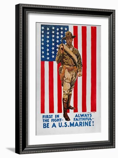 World War I: U.S. Marines-James Montgomery Flagg-Framed Giclee Print