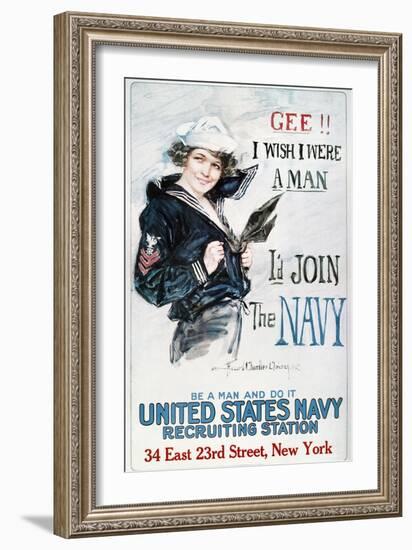 World War I: U.S. Navy-Howard Chandler Christy-Framed Giclee Print