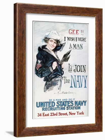 World War I: U.S. Navy-Howard Chandler Christy-Framed Giclee Print