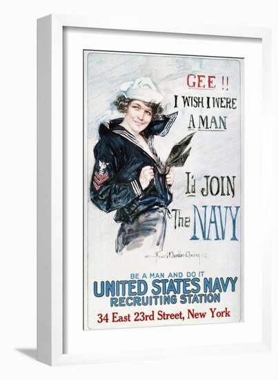 World War I: U.S. Navy-Howard Chandler Christy-Framed Giclee Print