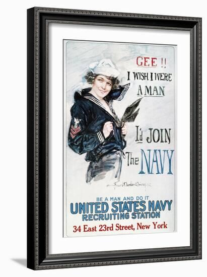 World War I: U.S. Navy-Howard Chandler Christy-Framed Giclee Print