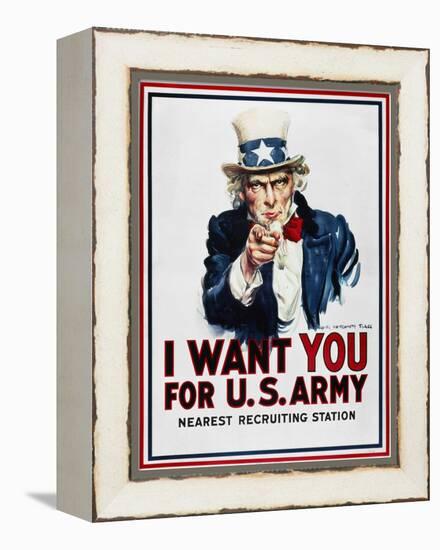 World War I: Uncle Sam-James Montgomery Flagg-Framed Premier Image Canvas